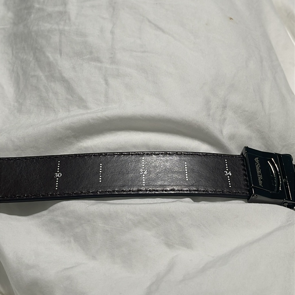 SlideBelts Men's Genuine Leather Brown Belt with Gunmetal  Buckle Adjustable 34 - Picture 12 of 15
